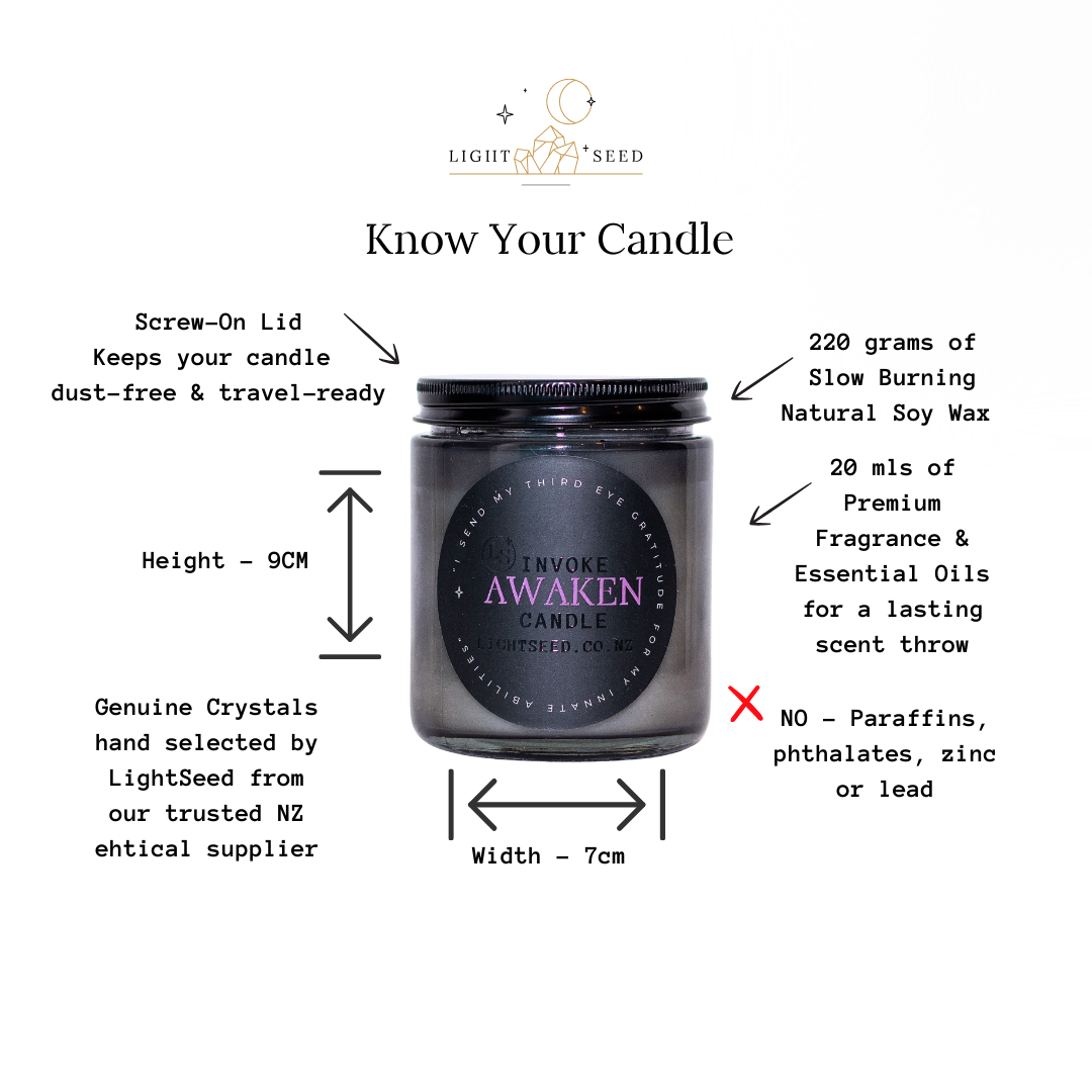 AWAKEN - Jar Of Light  Crystal Infused Soy Candle