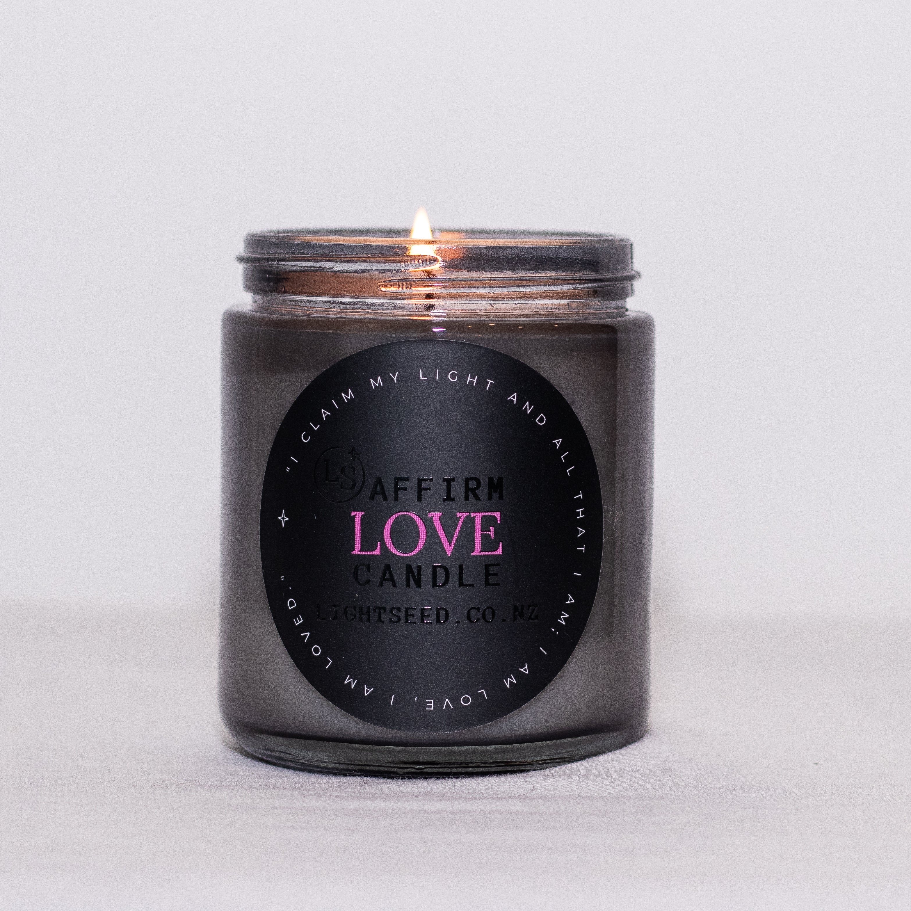 LOVE - Jar Of Light Crystal Infused Soy Candle