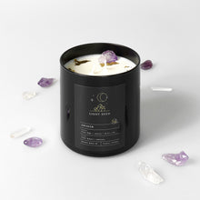 Load image into Gallery viewer, AWAKEN Candle with Clear Quartz and Amethyst Crystals - Buy Crystal Candles NZ

