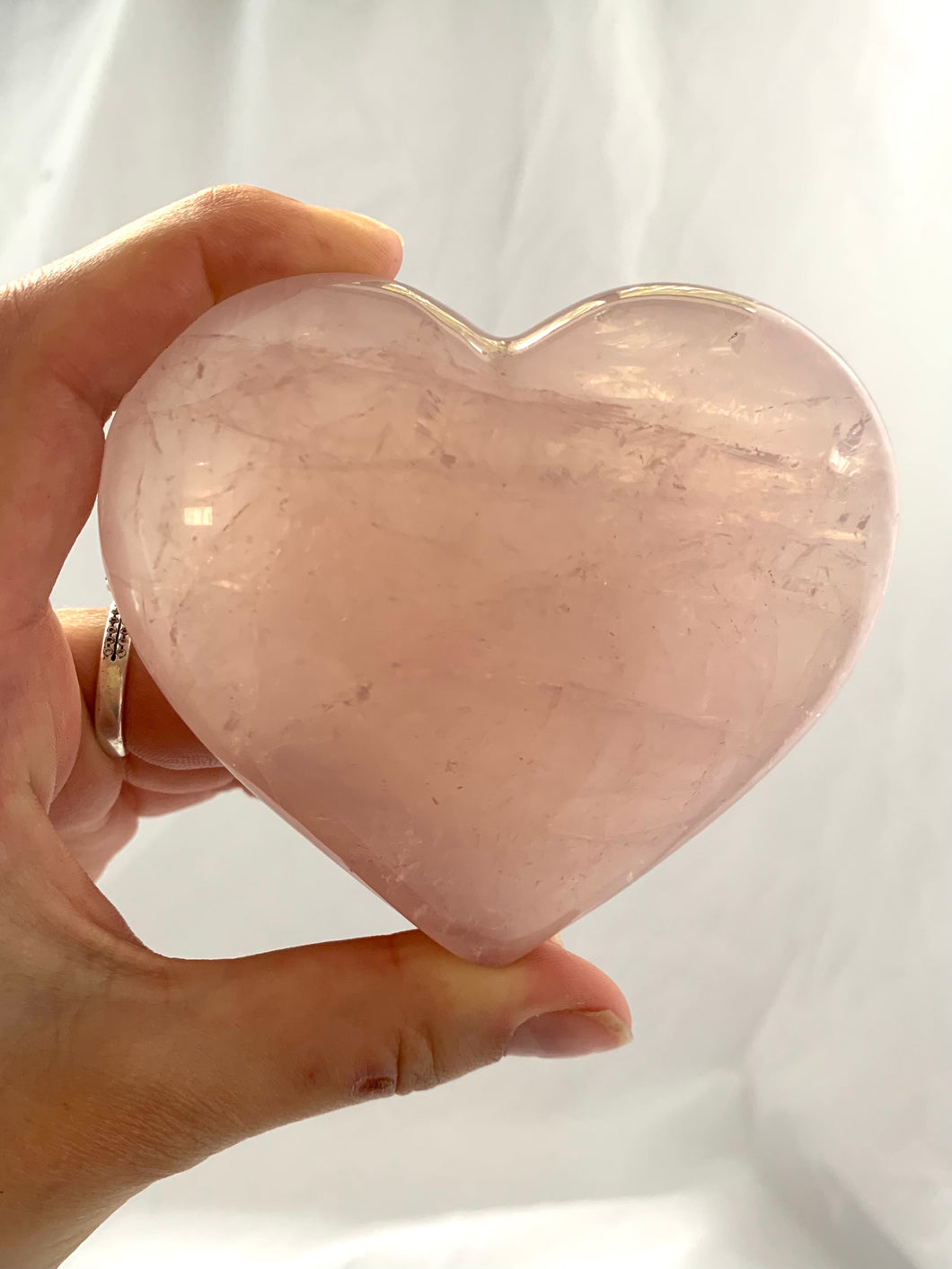Rose Quartz Heart - Medium